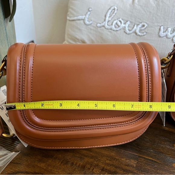 ZARA Flap Custom Letters JG/KB/P Convertible Brown Shoulder/Crossbody Bag - Picture 11 of 13